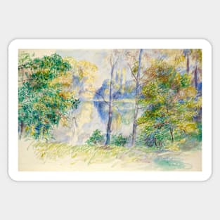 View of a Park by Auguste Renoir Sticker